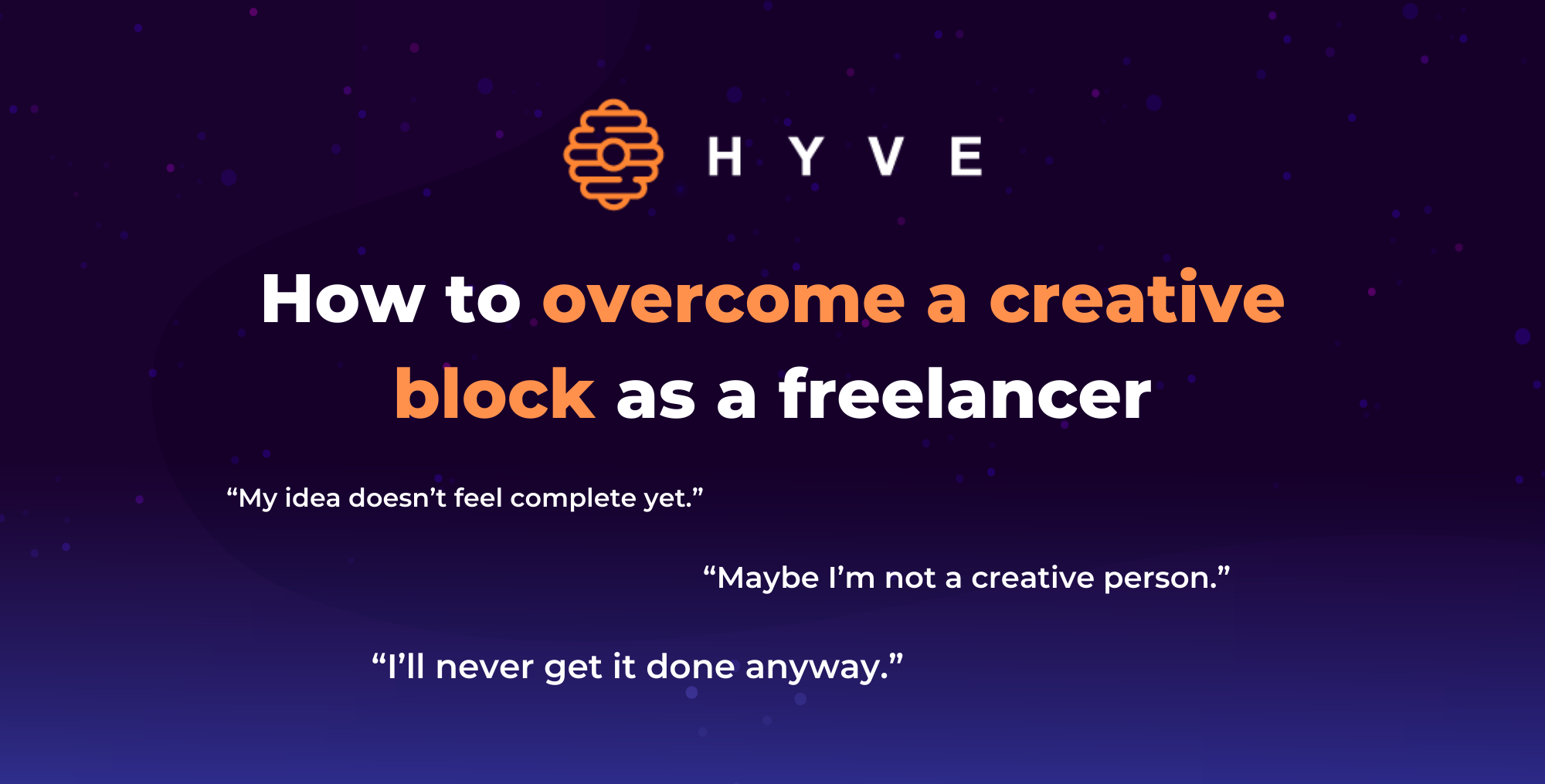 How to overcome a creative block as a freelancer