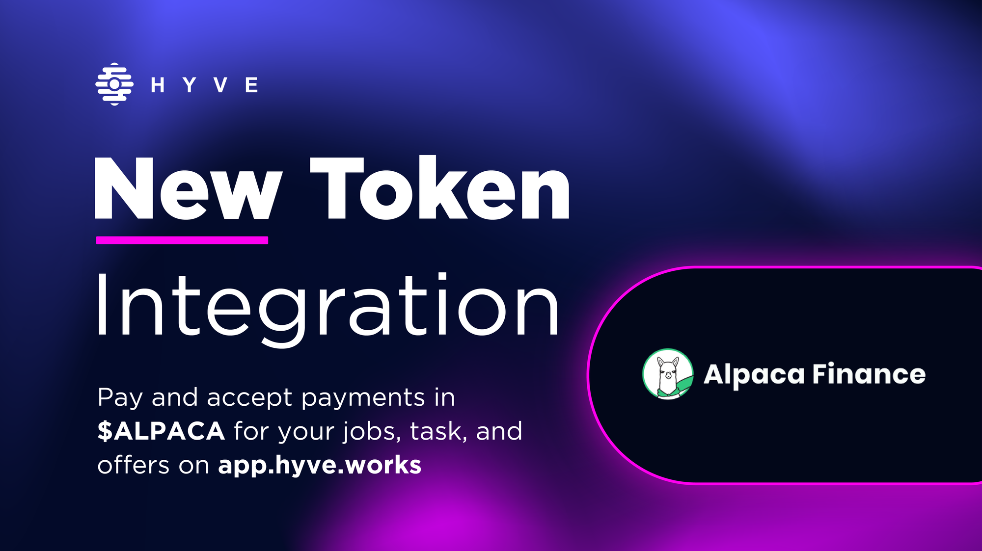 New token integration: $ALPACA is now available on HYVE