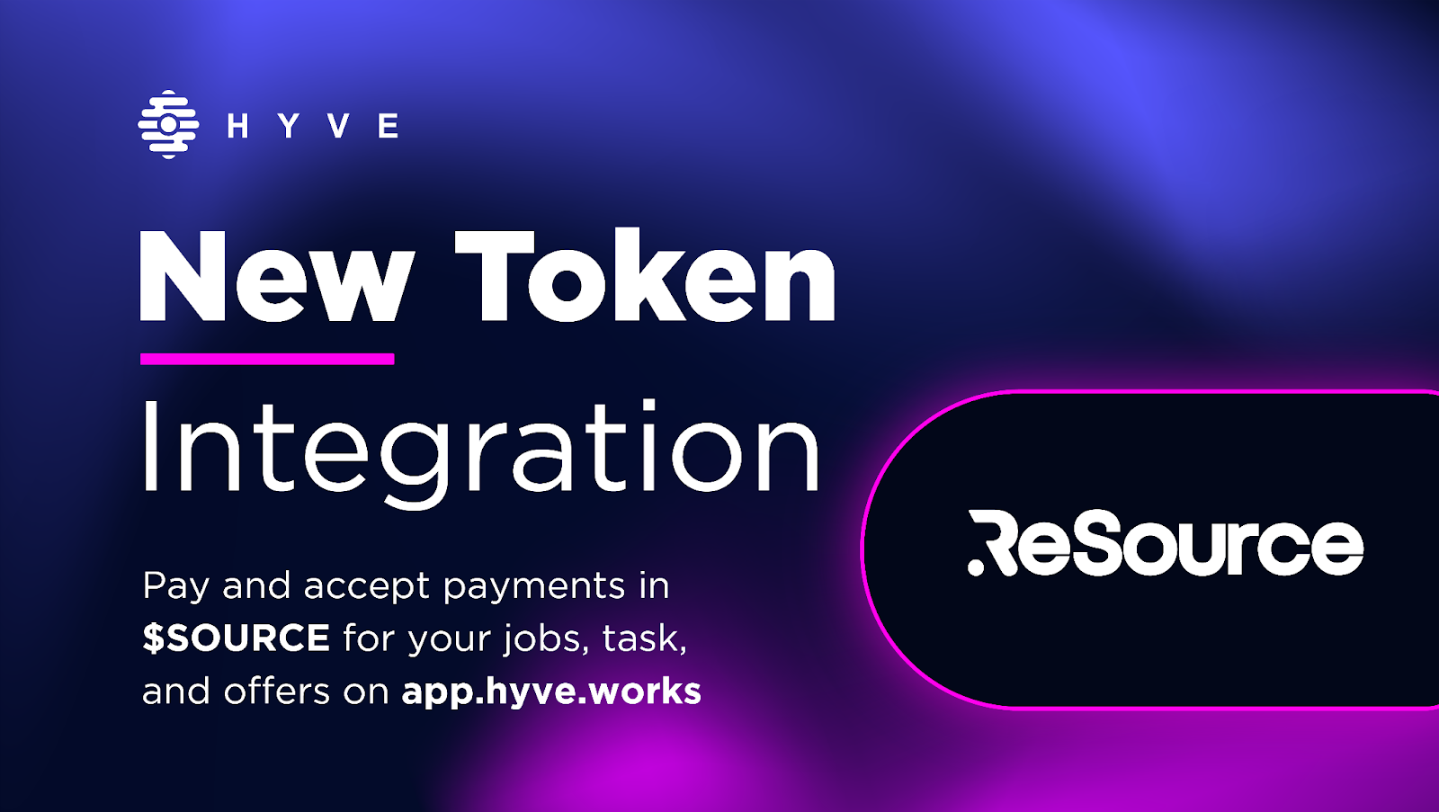New Token Integration: Pay now in $SOURCE on HYVE