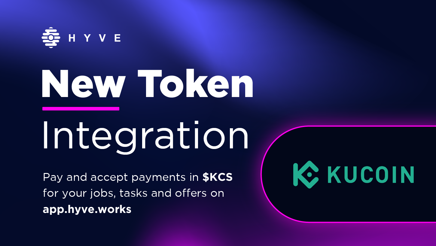 New Token Integration: Pay now in $KCS on HYVE