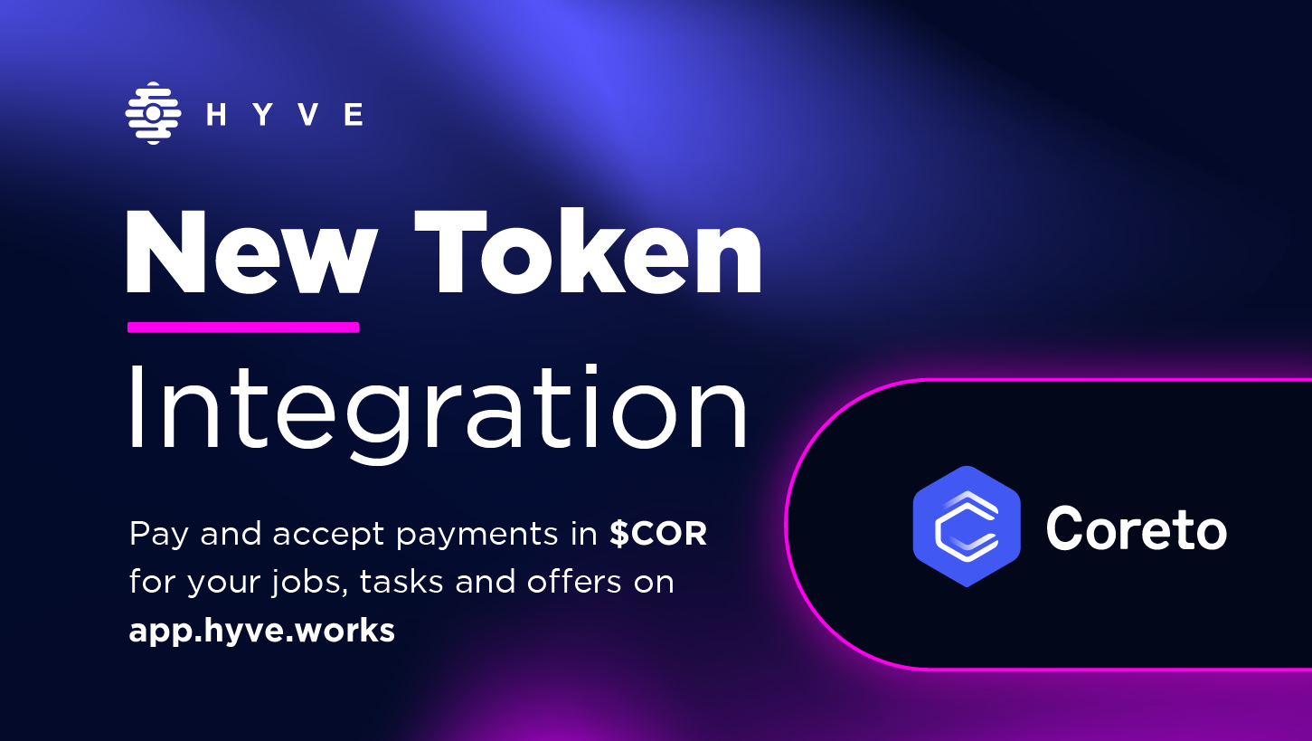 New token integration: $COR is live on HYVE