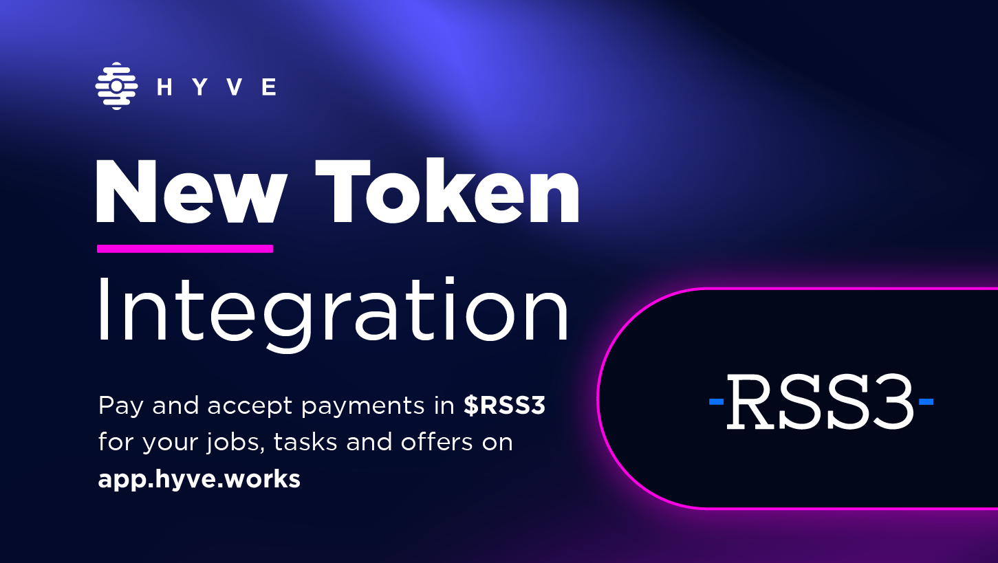 New token integration: $RSS3 is now on HYVE