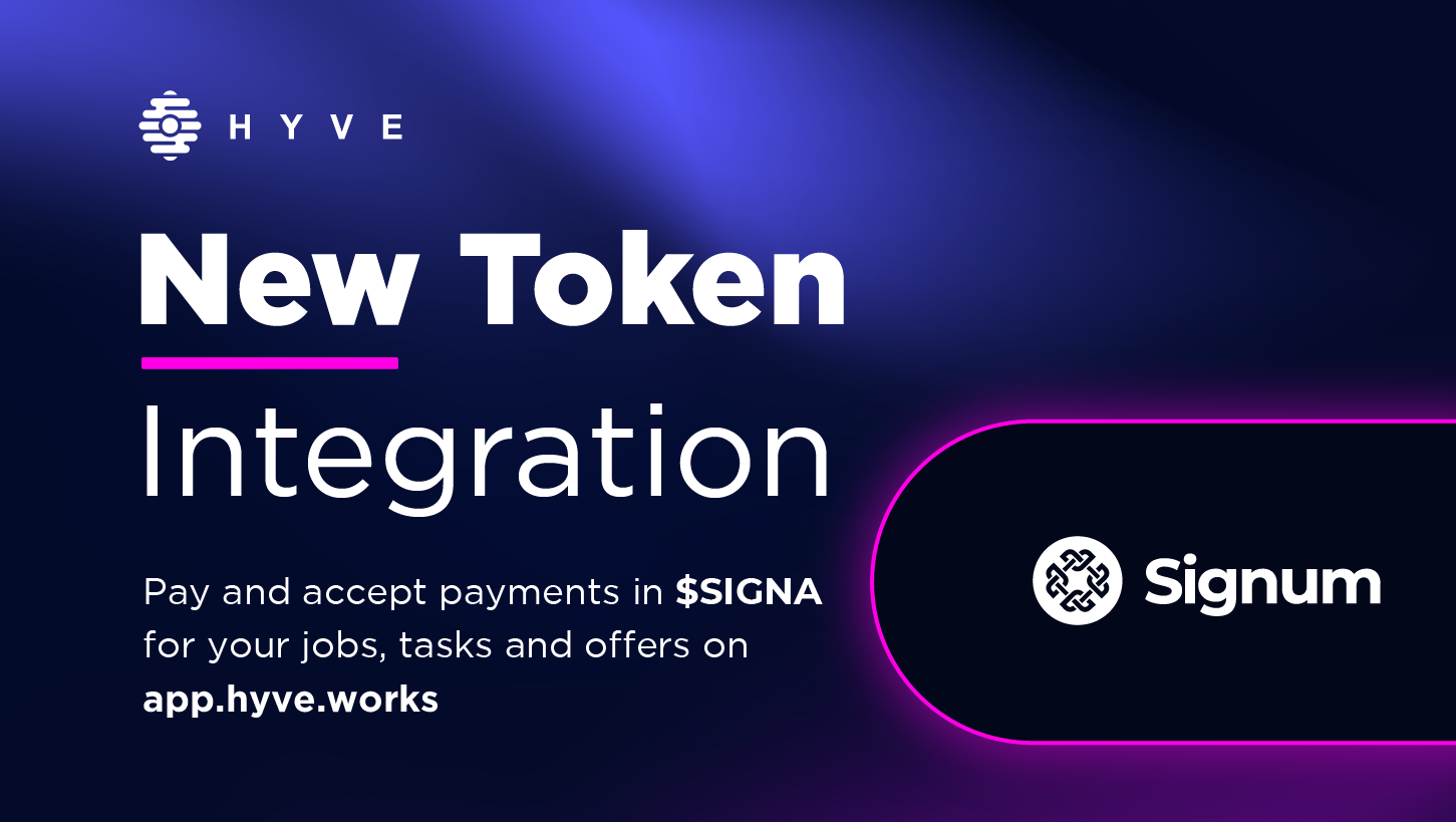 New token integration: $SIGNA is now available on HYVE!