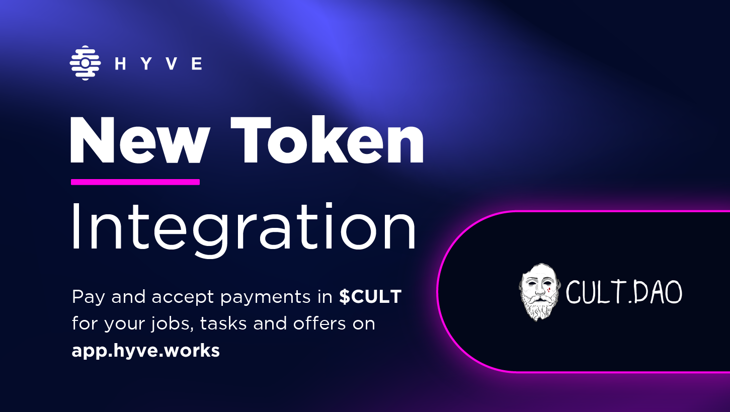 New Token Integration: $CULT is now integrated on the HYVE platform