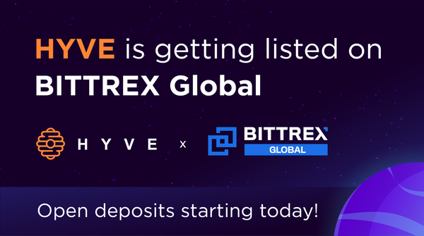 HYVE is getting listed on BITTREX